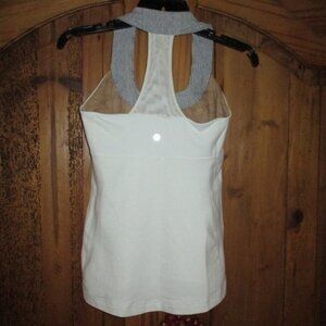 LULULEMON White Fitted Athletic Top